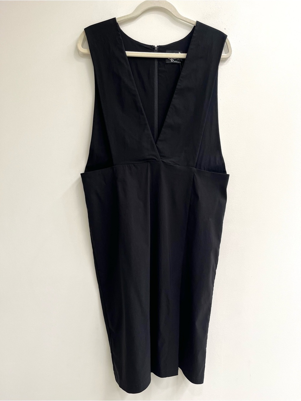 Hell Bunny Pinafore Apron Layering Sheath Midi Dress Black Retro Plus Size 2x — image 3 of 8